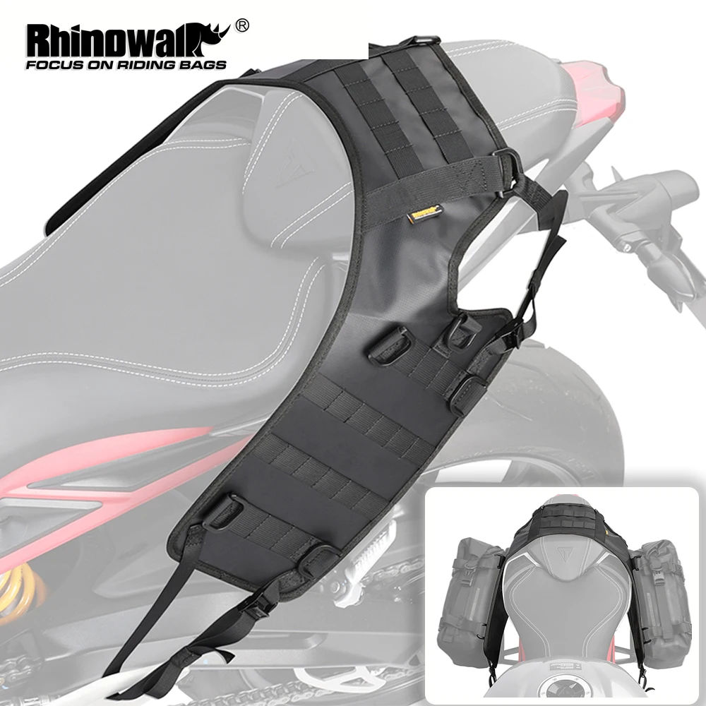 Podstawa torby motocyklowej Rhinowalk (torba nie jest dołączona) do większości motocykli bez bagażników bocznych. Zainstaluj torbę boczną MotocrossTail