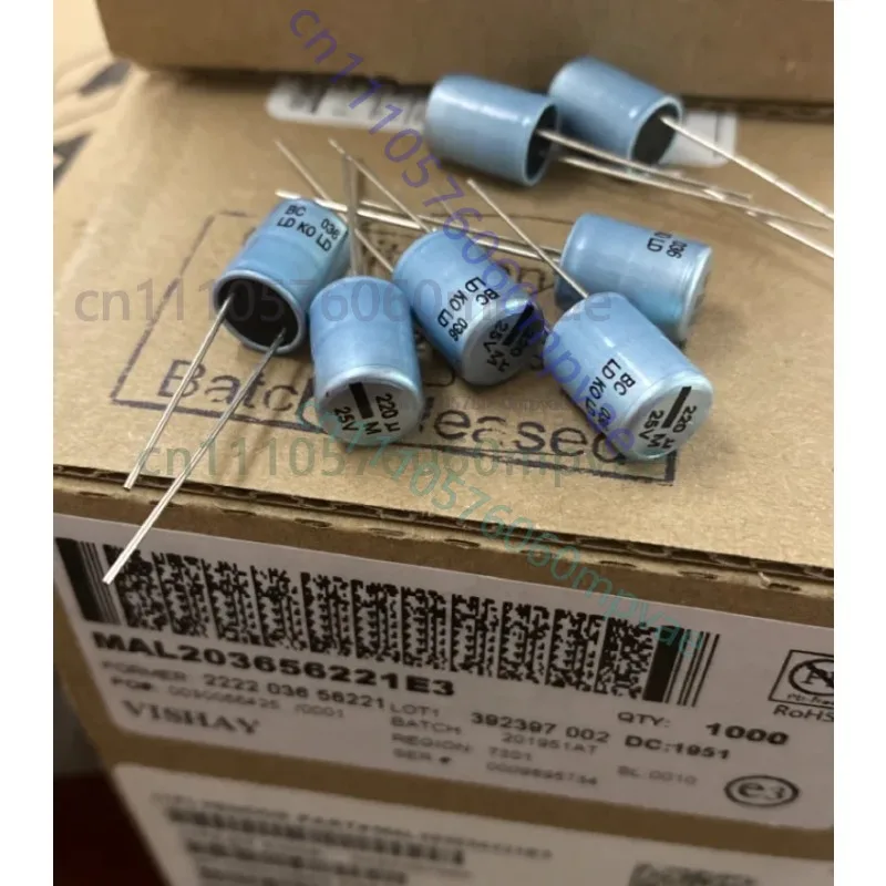 30pcs-mal203656221e3-25v-220uf-036-series-audio-electrolytic-capacitor-vishay-bc