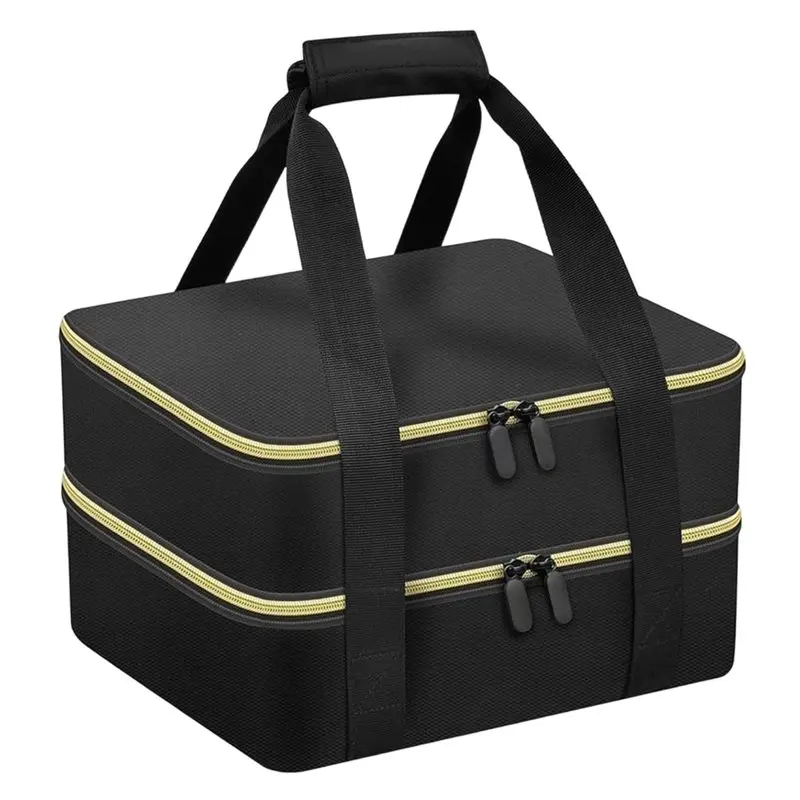 

【EFFICIENT 】Double-Layer Case Box With Dividers For Trading Cards 4000+ , Storage Bag For Taco