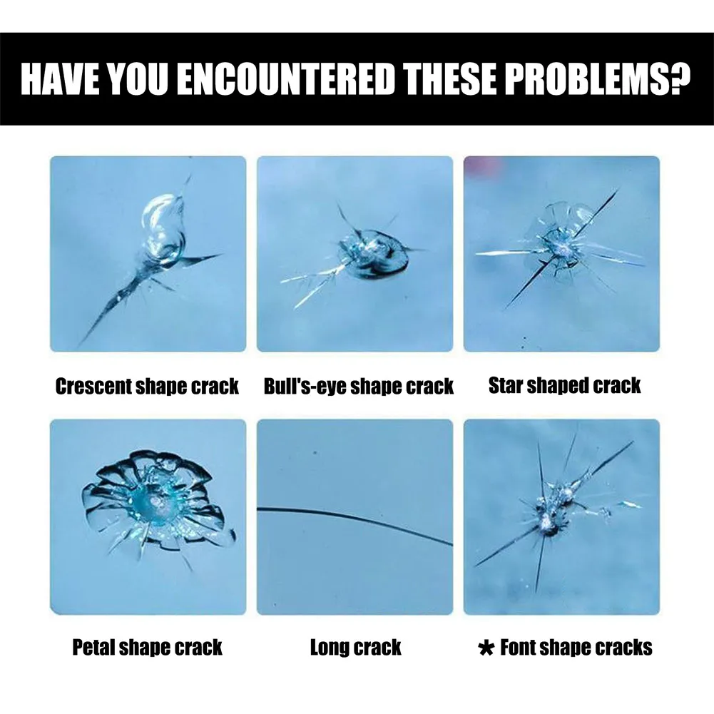 Fix Crack Repair Liquid Upkeep Gap Windshield No Secondary Cracks Non-yellowing Resin Glue Transparent Collisions