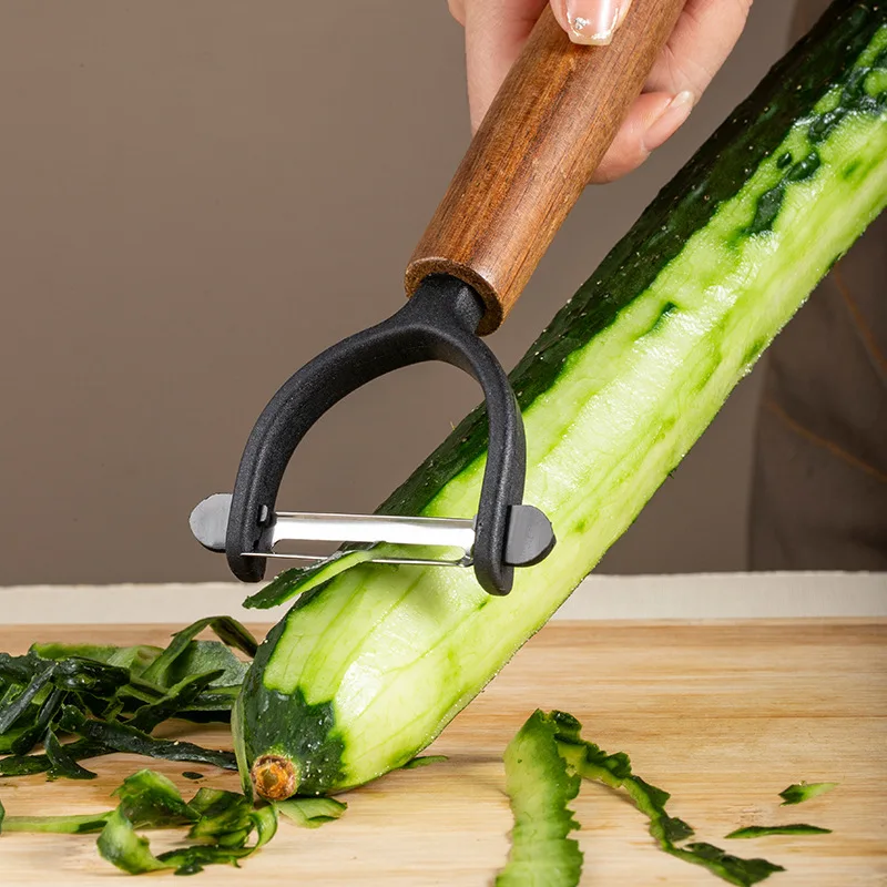 Peeler  Stainless steel  Wooden Handle Peeler Fruit Vegetable Kitchen Tool