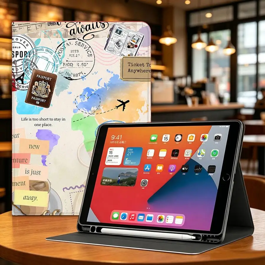 Case for Xiaomi Pad 6s Pro 7 Ultra Pad 5 6 7 8 Pro Redmi Pad SE K Pad 8.8 9.7 12.4 Inch With Pencil Holder Airplane Quote Print