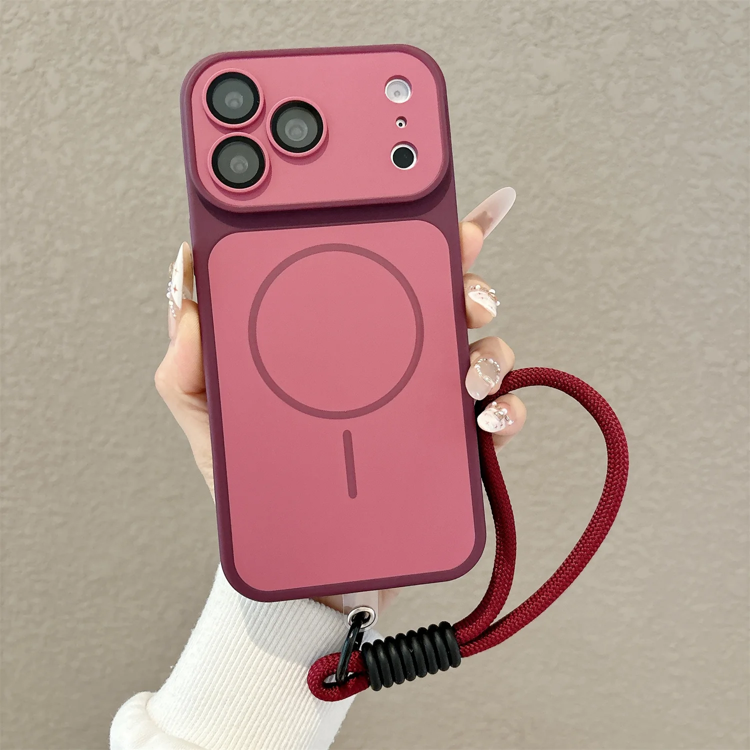 NEU Mit Lanyard Magnetisches Kabelloses Ladeband Handyhülle Für iPhone 18 17 Pro Max 16 15 14 12 13 11 Pro Hülle Magsafe Cover – Detail 5