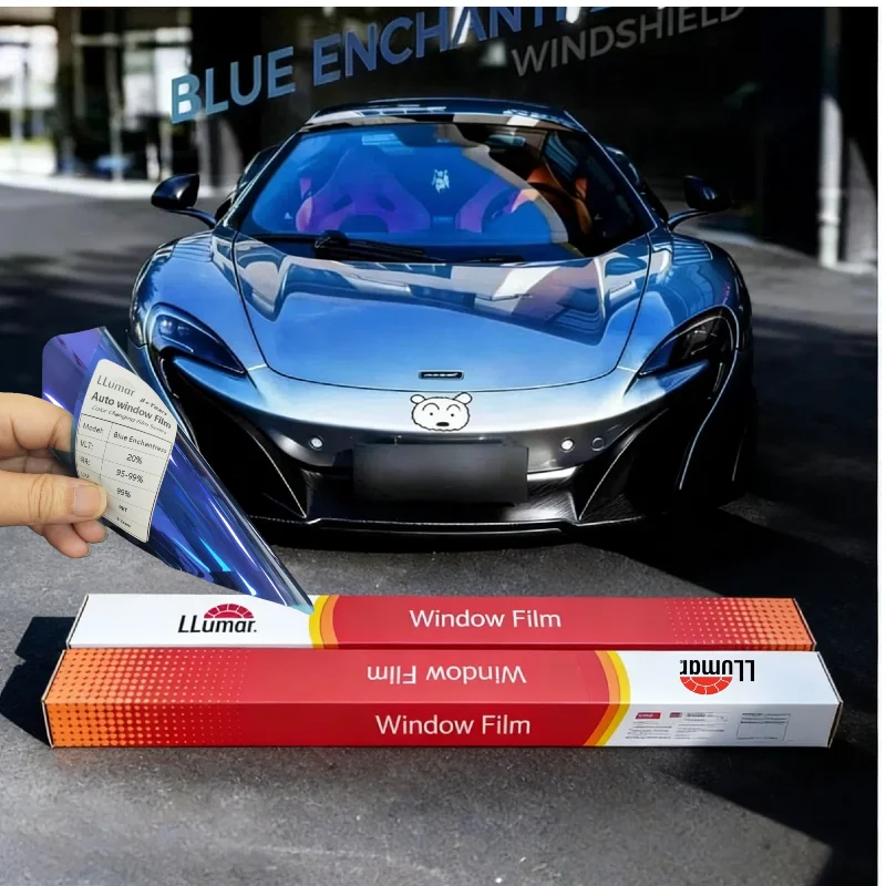 

Premium LLumar Blue Enchantress Chameleon Series Auto Film 20% VLT 99% UV IRR Protection Colorful Tint Nano Ceramic Non-Fading