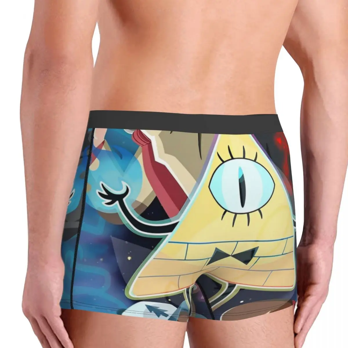 Calzoncillos bóxer de dibujos animados para hombre, ropa interior de dibujos animados de Anime, con mordaza, Ultra suave, con edredón