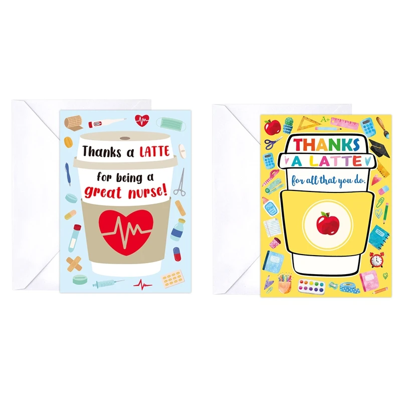 10Pcs Card Holders Teacher Appreciation Gifts Cards With Envelopes