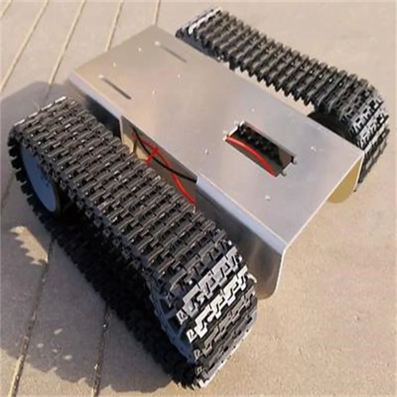 Fernbedienung plattform für Tank chassis mit Metallplatte/verstellbarem Gleichstrom motor für Arduino DIY