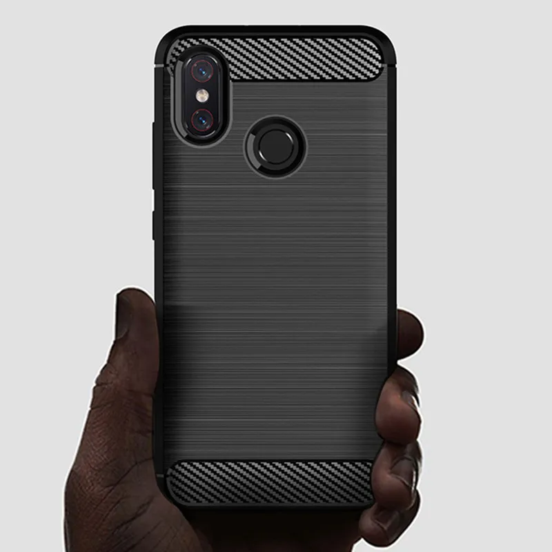 Brushed Case For Xiaomi 8 Mi 8 Luxury Carbon Fiber Phone Back Cover for xaomi Mi8 mi 8 Matte Silicone Cases Coque Fundas