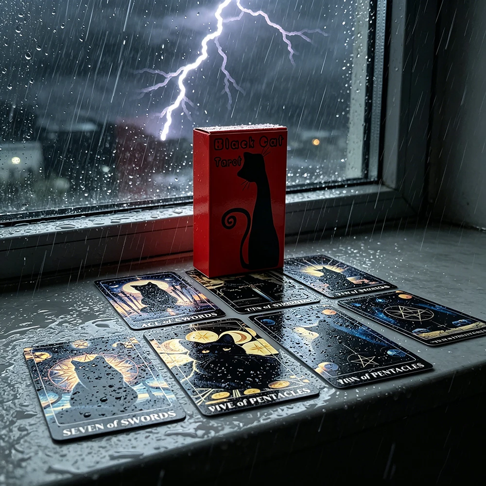 Black Cat Tarot Deck English D - Board Game Quantum recension och pris