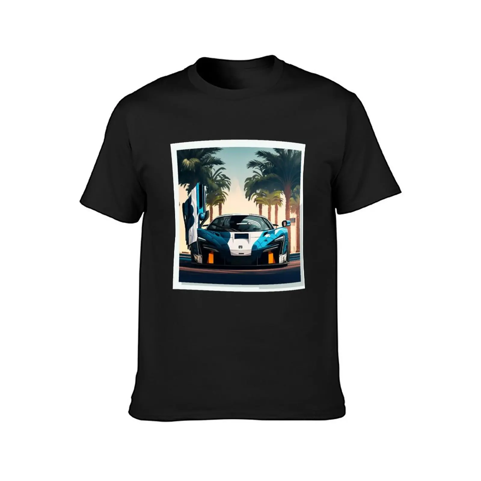 Striped Sports Car T-shirt Short sleeve tee summer clothes plus sizes funnys workout shirts for men