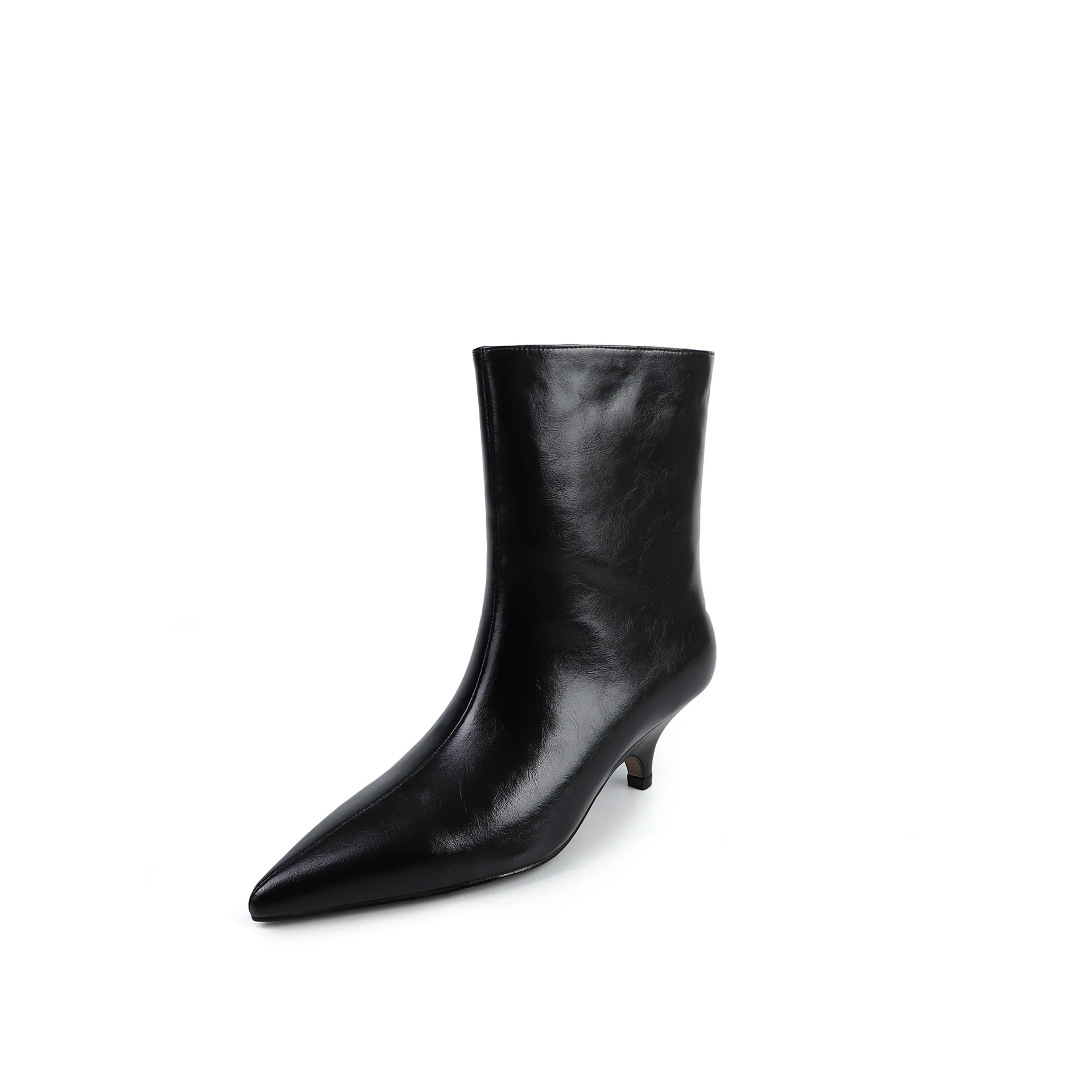 

Fashion Women Ankle Boots Sexy Autumn New Retro Low Heels Genuine Leather Pointed toe Party Wedding Boots Shoes