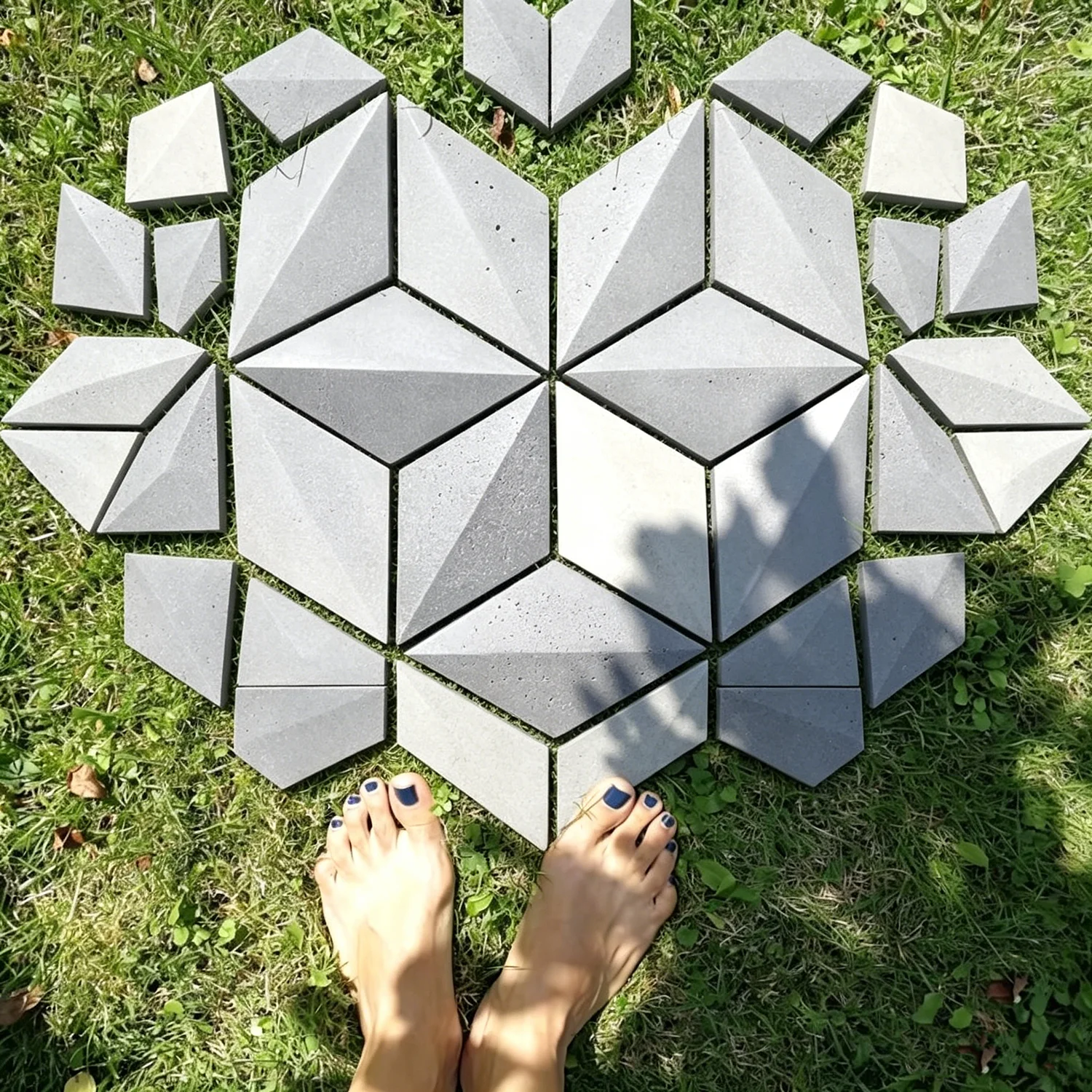 Concrete wall tile silicone mold  Patio Pavers Silicone Molds Concrete Stepping Stone Mold