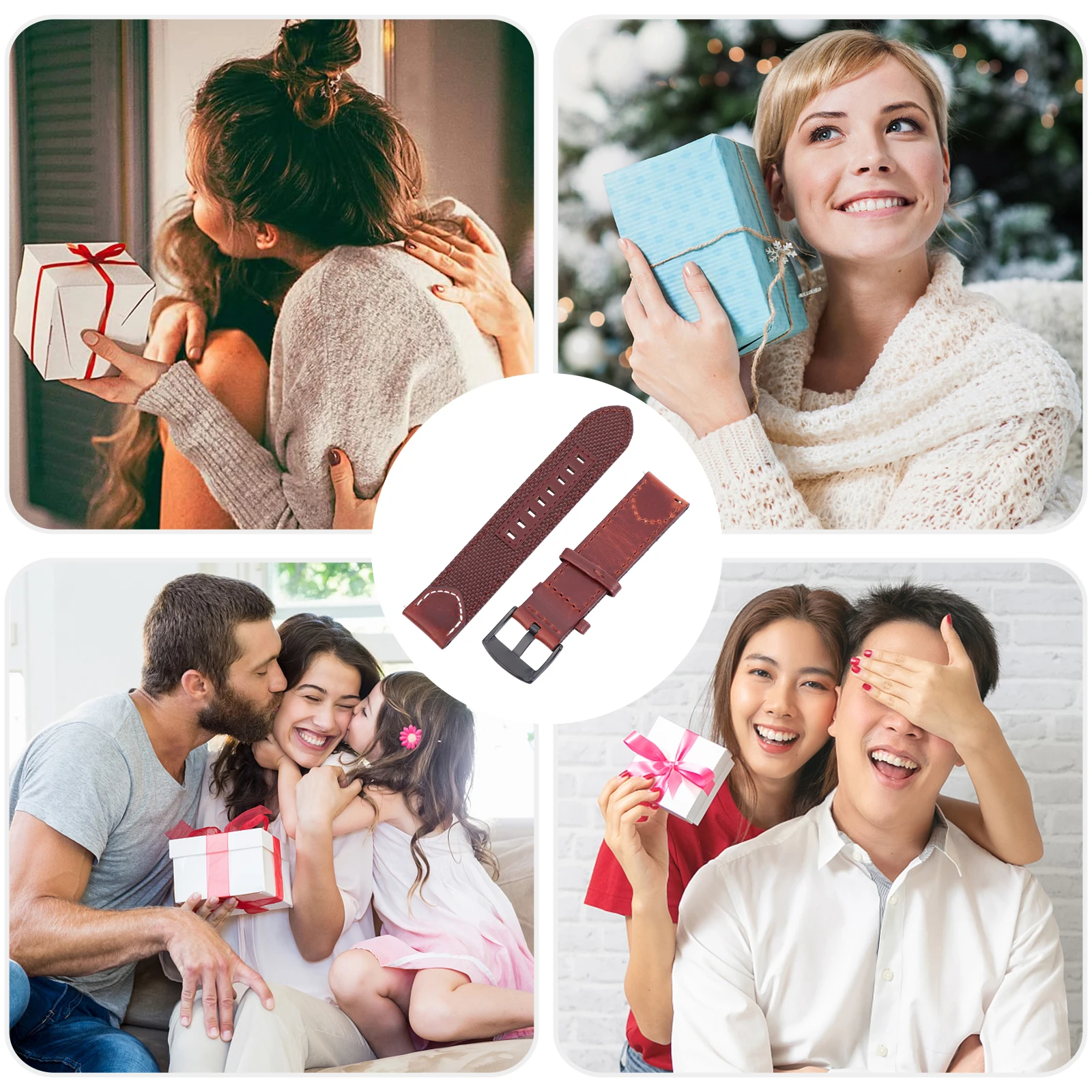 

22 Mm Retro Nylon Strap Watchband Replacement Smart Bracelet Wrist Water for Cell Phone