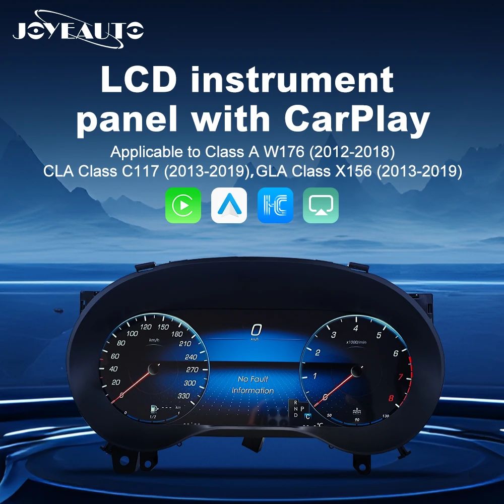 

12.3"LCD Digital Instrument for Mercedes Class A CLA GLA W176 C177 X156 Dashboard Odometer Speedometer VirtualCluster CarPlay