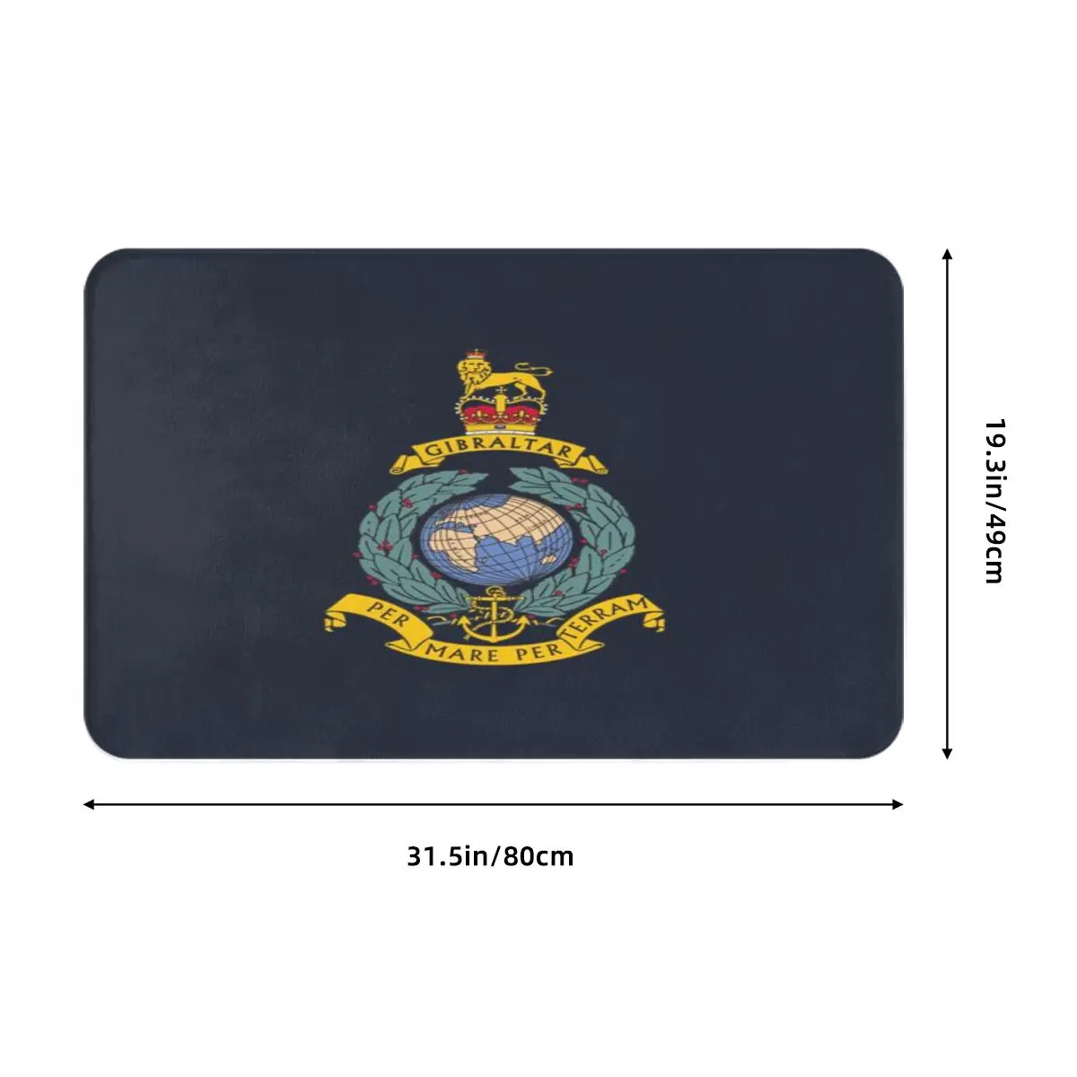 Royal Marines Commando Gibraltar Logo A Carpet Doormat BathMat Mat