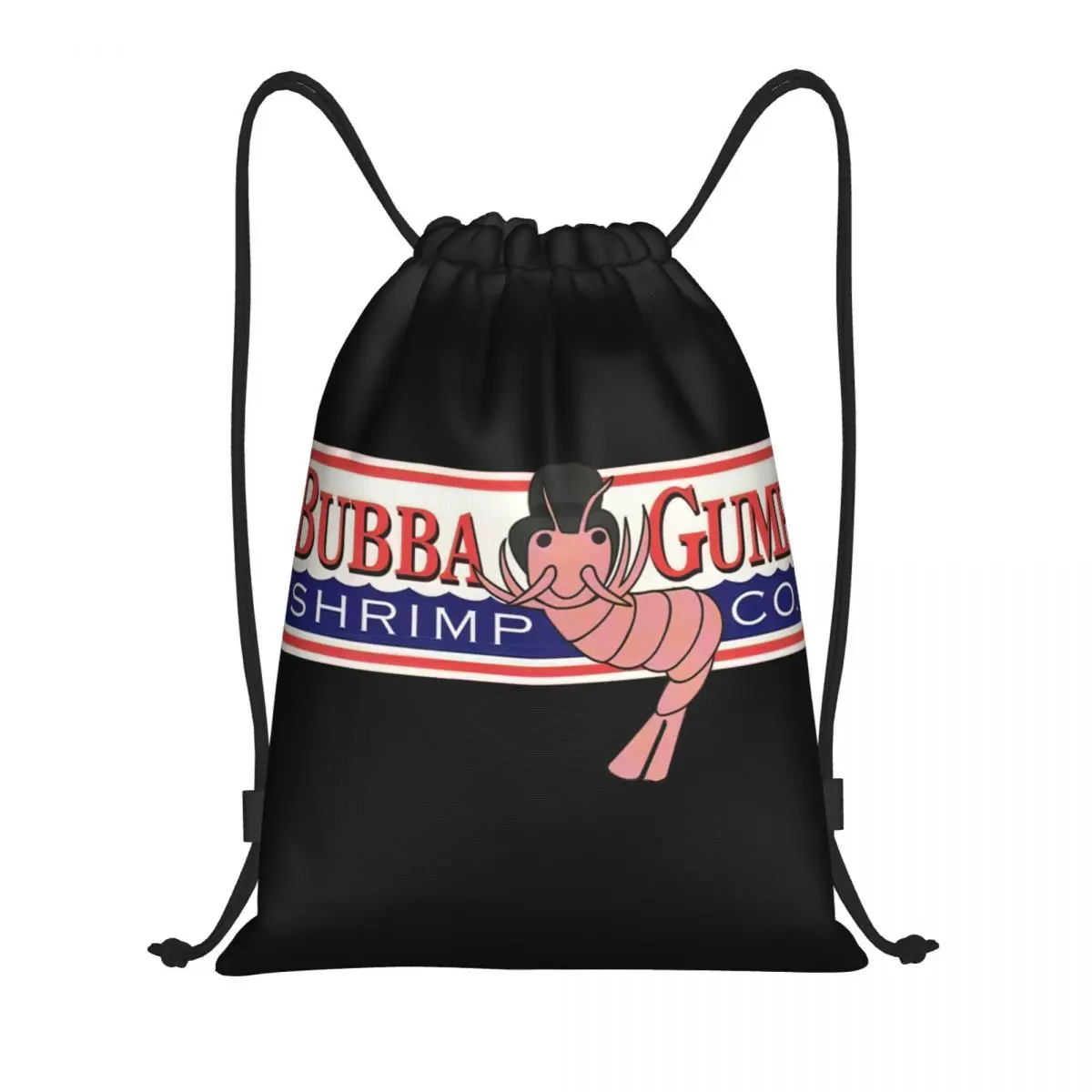 Bubba Gump Shrimp bolsas con cordón portátiles multifunción, bolsa deportiva para libros