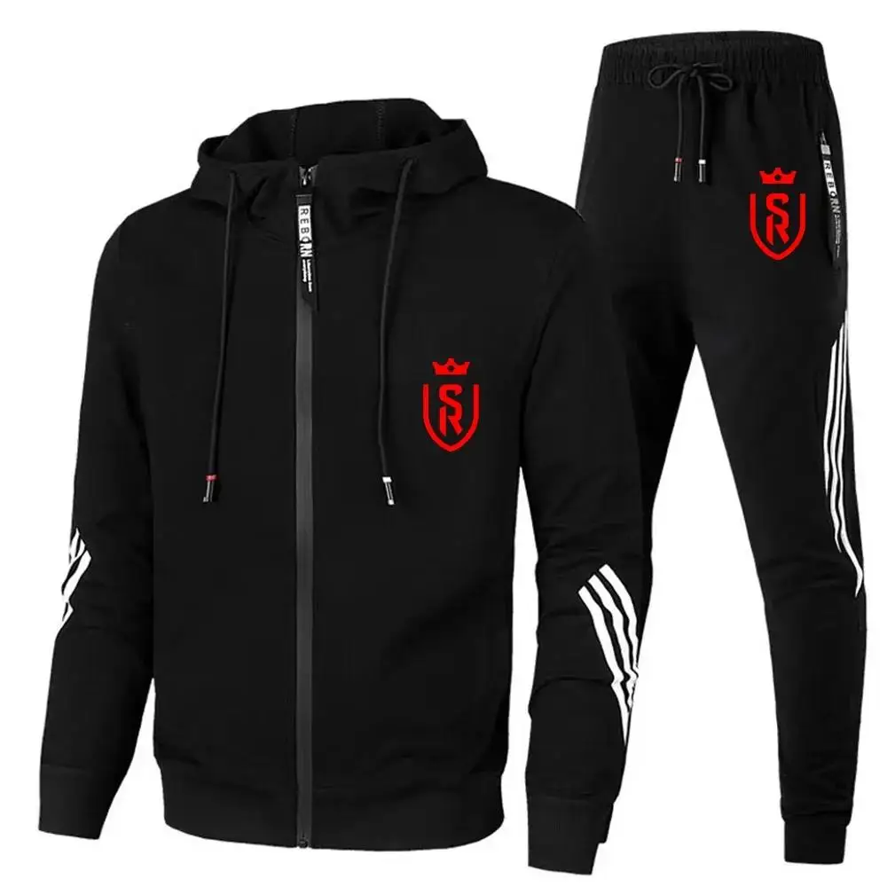 

New trend set 2025 Apring and Autumn Men's Set Hooded Clothes+long Pants Running Football Training Clothes Spring Casual