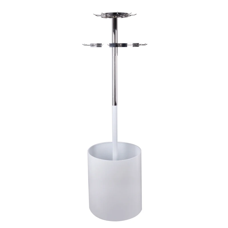 custom.Luxury Stainless Steel Floor Standing Belt Display Holder Shopping Center Black White Double Layer Rotating Belt Display