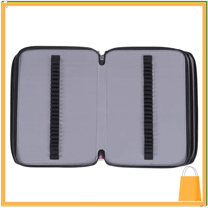 L53A-250 スロット色鉛筆ケースオーガナイザージッパー付き大容量ペンホルダーバッグ学生やアーティストのための