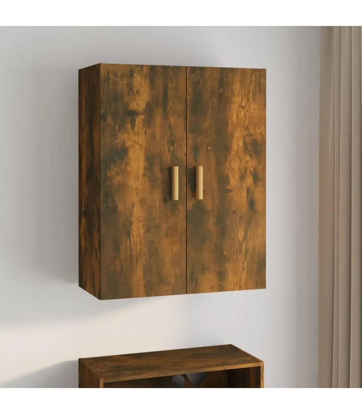 69,5x34x90 cm oak wall hanging cupboard