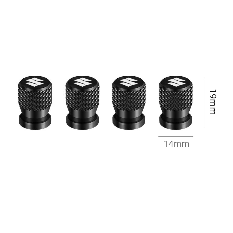 4PCS Car Wheel Tire Valves Tyre Stem Air Caps Case For Suzuki Grand Swift Jimny Vitara Baleno SX4 Car Accessories