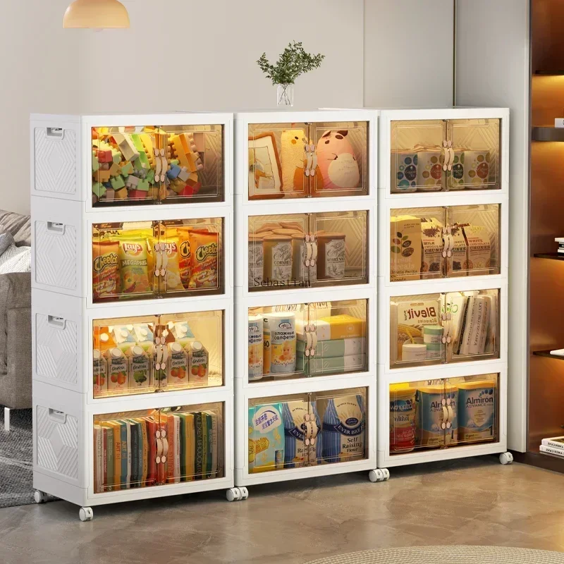 Box Type Storage Cabinet, Baby Clothes, Living Room Snacks, Toys, Bedroom Shelves, Dust-proof Transparent Box Storage Cabinet