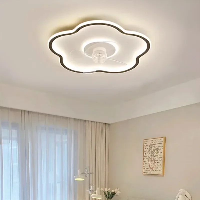 

Macaron Modern LED Ceiling Fan Light For Living Room Bedroom Dining Room LED Fan Light Fans With Ceiling Lamp