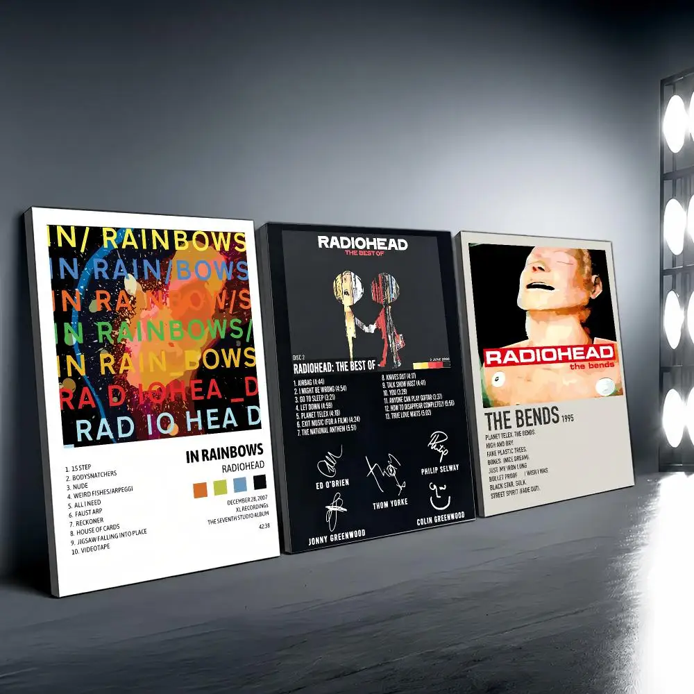 Band R-RadioheadS Music  Poster Vintage Wall Art Aesthetic Room Decor Print Living Room Bedroom Home Decoration