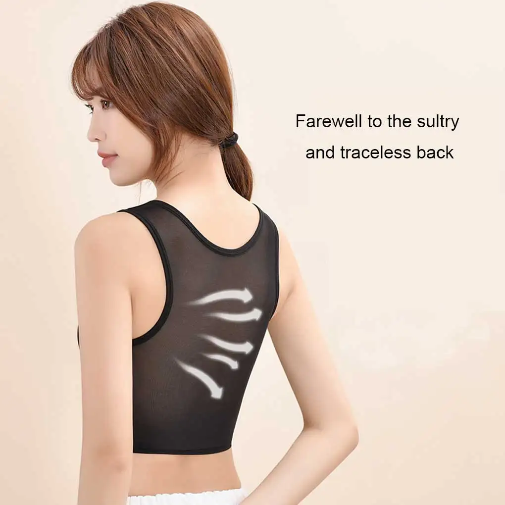 Tank Top Breast Shaper Vest Binder Trans Elastic Sports Underwear Bandage Reinforced Short Breathable Clothes