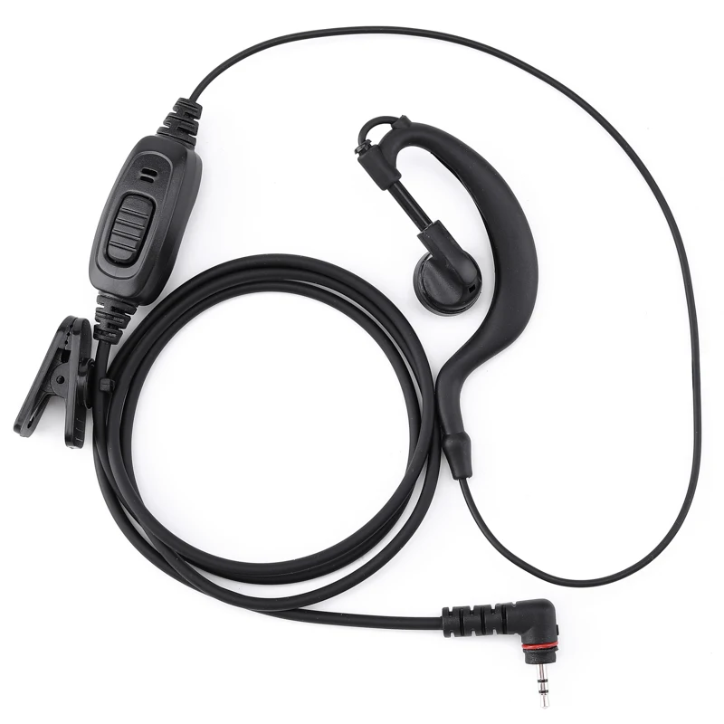 سماعة أذن على شكل حرف G بمشبك حديد PTT سماعة أذن معلقة لـ Hytera Walkie Talkie TD370 TD360 BD300 BD500 PNC370