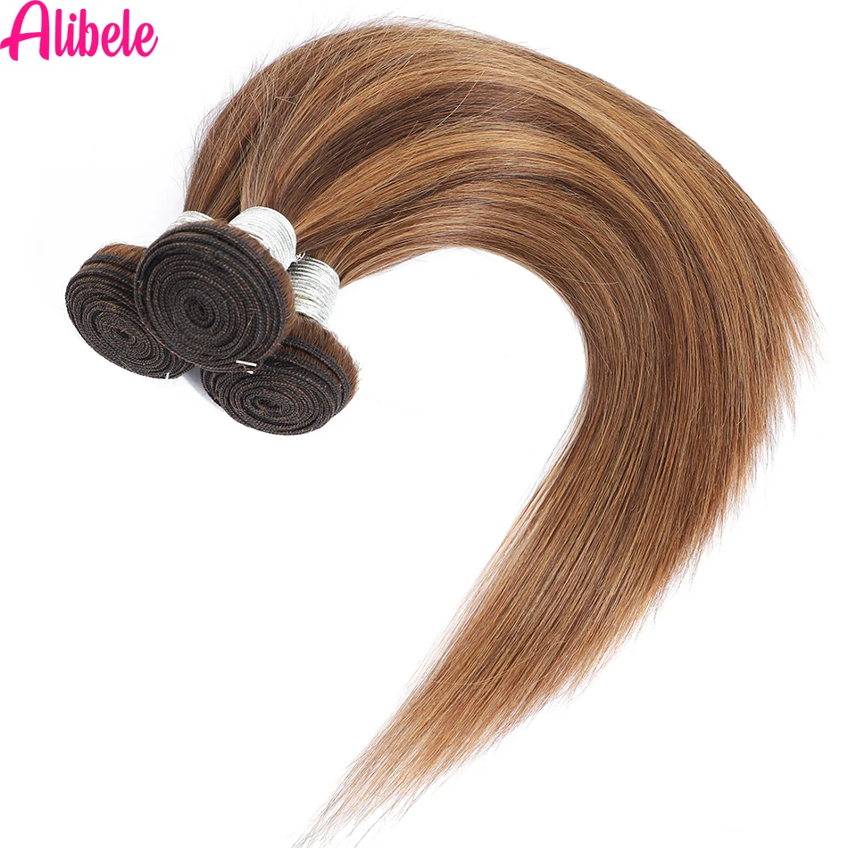 Alipele-عسل بني خصلات شعر بشري ، تمييز ، مستقيم ، برازيلي ، عذراء ، 3 ، 4 حزم ، صفقة ، OmbreP4 ، 27