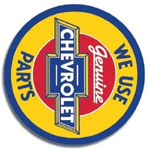 Chevy Logo Genuine Parts Round Retro Vintage Wall Decor Metal Tin Sign