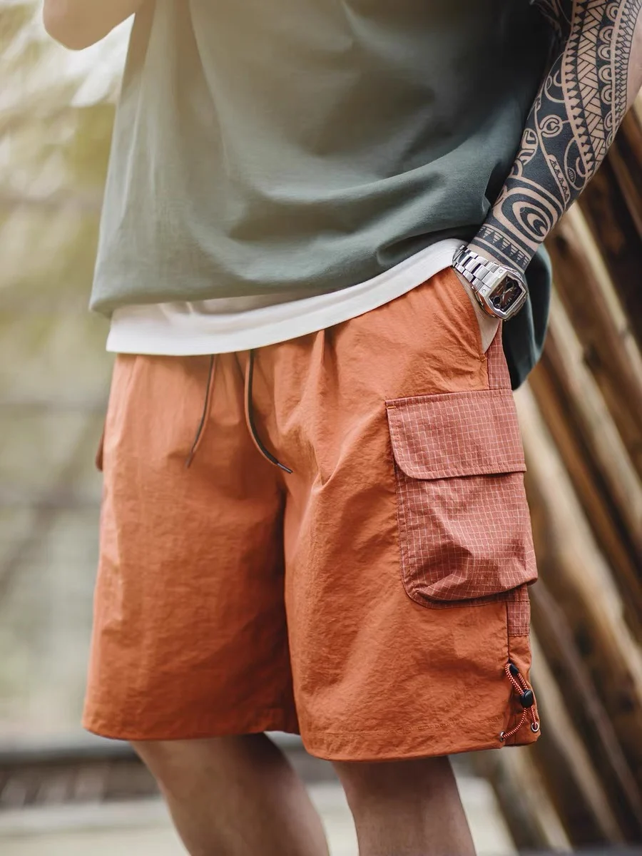 

Мужские шорты Maden American Retro Straight Leg, свободные нейлоновые пляжные шорты Dopane, летние тонкие повседневные шорты