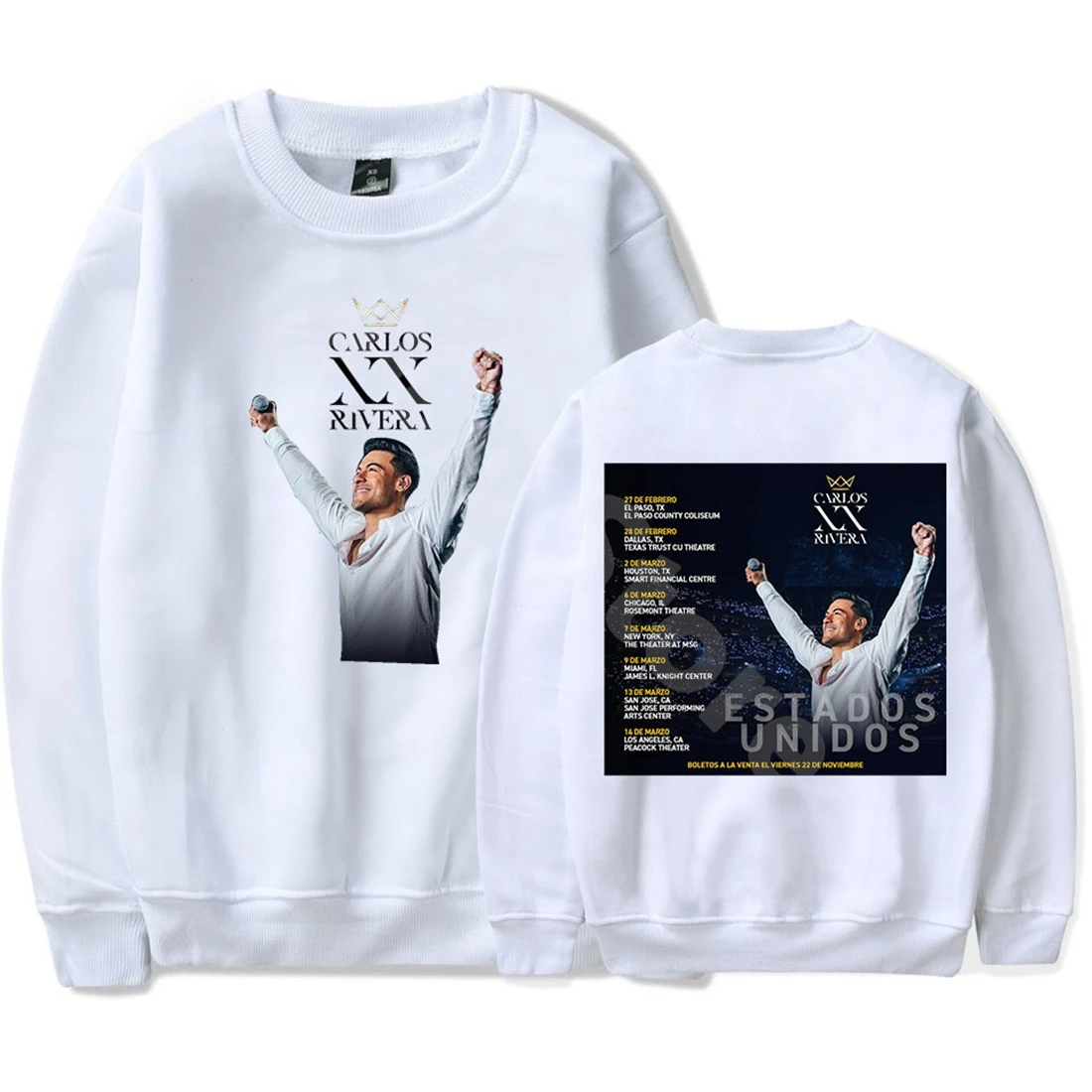 Carlos Rivera Tour 2025 Sweatshirt Hip Hop Clothes Unique Pullover Men Women Streetwear Crewneck Fashion Longsleeve Casual Wear