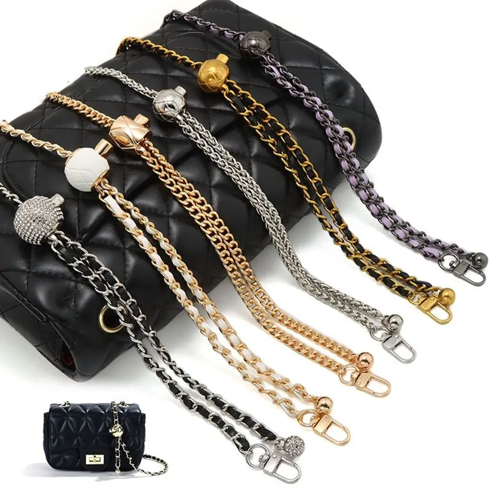 Metal Golden Balls Chain High Quality 1.2m Small Non-fading Adjustable Chain High-end Shoulder Strap Bag Accessories