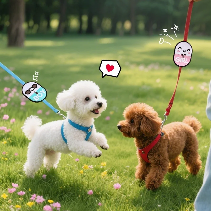 1PCS Dog Leash Warning Patches - Interactive Hook & Loop Dog/Cat Alert Tags for 