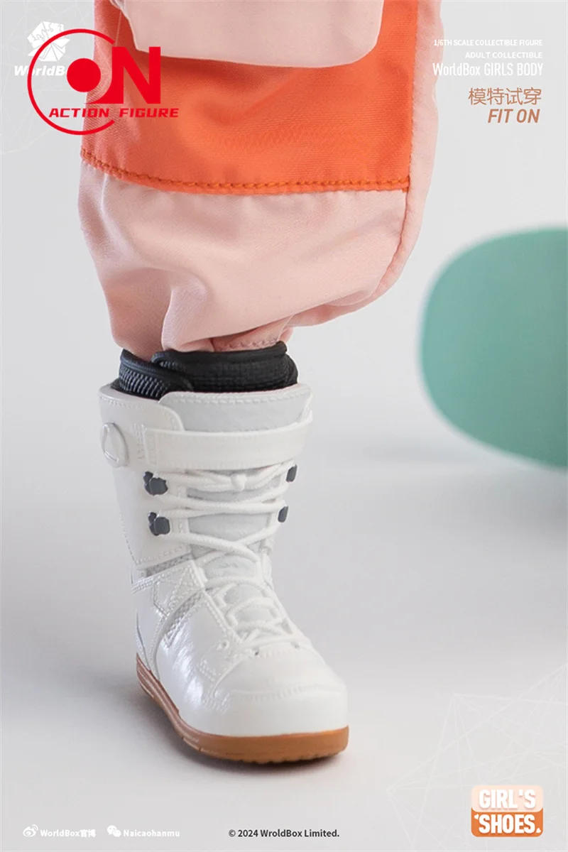 Worldbox GS003 1/6 أحذية التزلج النسائية الصلبة أحذية الثلوج الملابس نموذج صالح 12 ''الجندي عمل الشكل دمى الجسم #5
