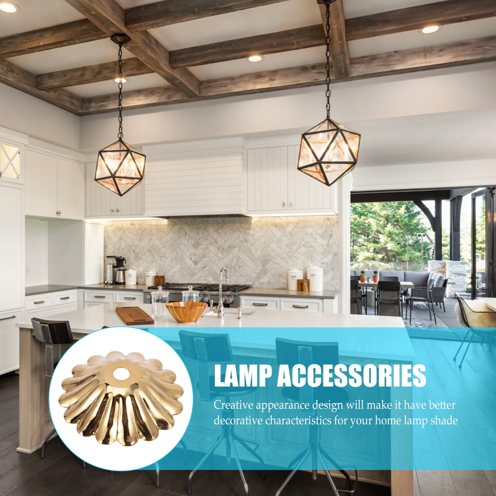 

6Pcs Creative Flower Design Lamp Cover Iron Material Durable for Table Lamp Light Decoration Replacement Lighting Plate Cover