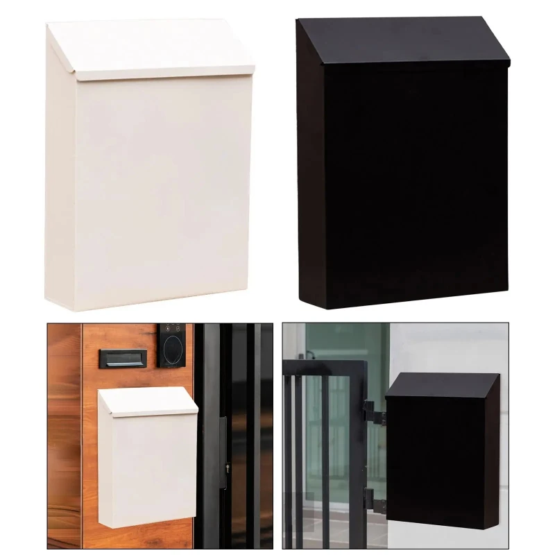 Wall Mounted Mailbox Drop Box with Lock, Letterbox ,Rainproof Newspaper Holder