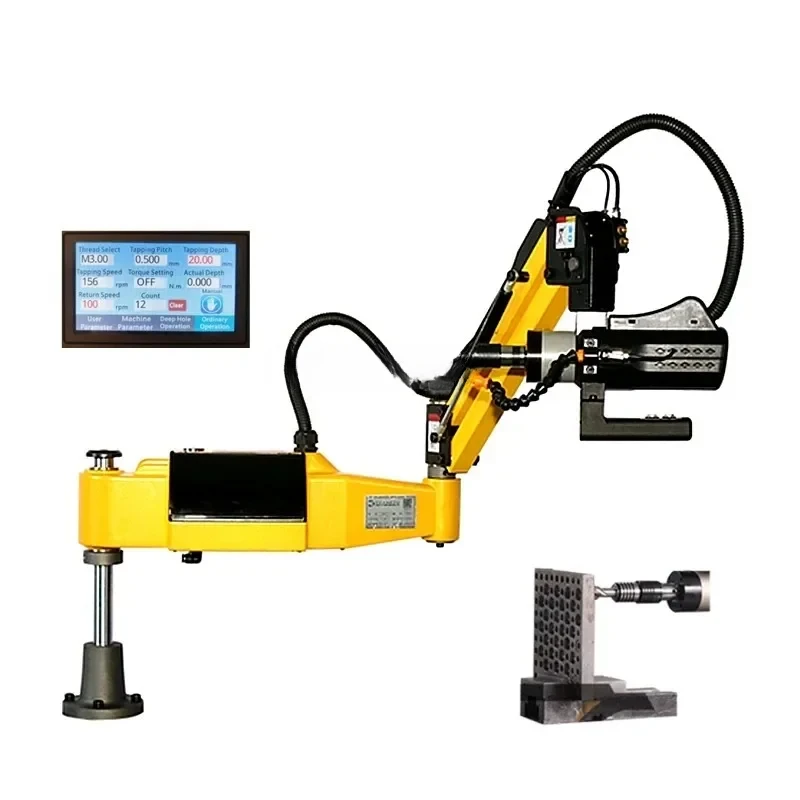 

M3-M16-M20 CNC Electric Tapping Machine Servo Motor Electric Tapper Drilling With Chucks Easy Arm Power Tool Threading Machine