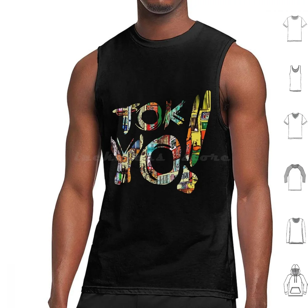 Tokyo! Tank Tops Vest Sleeveless Tokyo Bright Colors City Lights Colorful Design Exclamation Mark Japan Japanese Japanimation