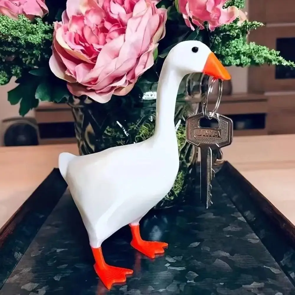 

New Resin Material Magnetic Goose Key Holder Gift Idea Functional Decor Duck Figurine Cute Resin Desk Decor Home Decoration