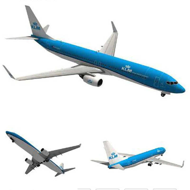 

1:100 Boeing 737 Aircraft Dutch Airlines 3D Paper Model DIY Handmade Toys
