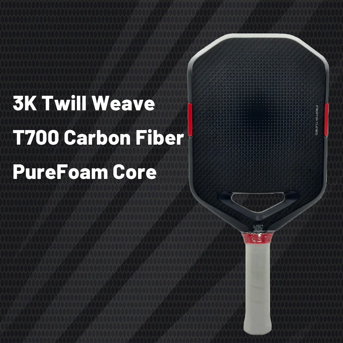 

Ракетка для пиклбола Plaid – с сердцевиной из пеноматериала и кольцом TPU Power Ring, обеспечивающая мощность и контроль.