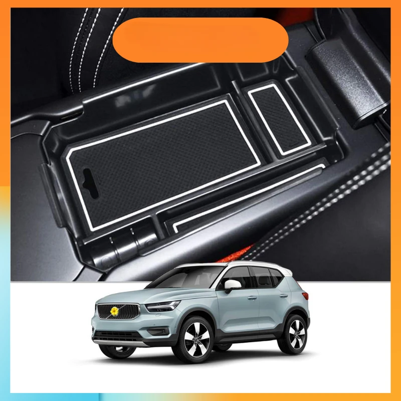 For Volvo XC40 2019 2020 2021 2022 2023 Center Console Organizer Accessories Armrest Insert Secondary Storage Box