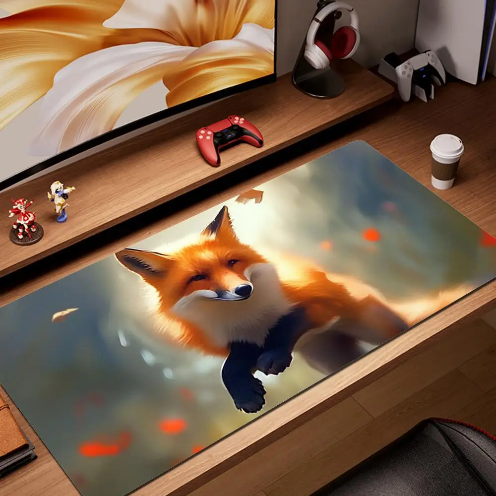 

Коврик для мыши Little Fox, коврик для мыши, настольный коврик для мыши, милый HD настольный коврик, расширенные коврики для игровой клавиатуры, большой коврик для геймерской мыши XXL 90x40