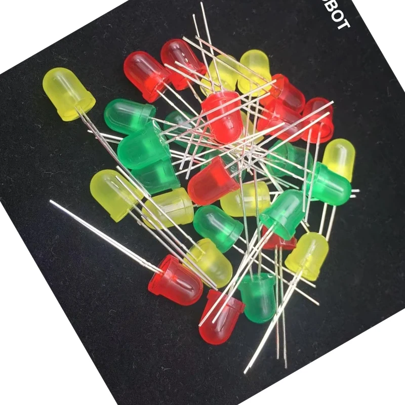 30pcs 8mm LED diode Light Assorted Kit DIY LEDs Set Yellow Red Green electronic diy kit Hot sale view 4