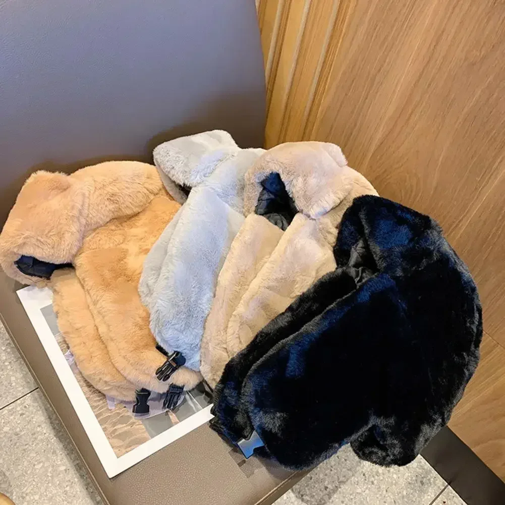 Plush Ear Flap หมวกฤดูหนาวผู้หญิงผู้ชาย Trend Bomber หมวกหมวกรัสเซียหมวกเกาหลีแฟชั่น Ushanka Earflap หมวกนักบิน gorras hombre