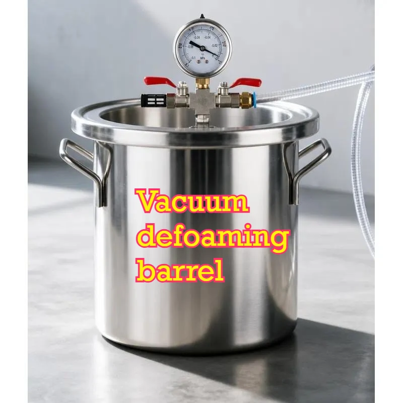 Stainless Steel Vacuum Chamber 6L/12L/21L/50L, Vacuum Degassing Tank for Silicone AB Resin, Defoaming Barrel for Casting