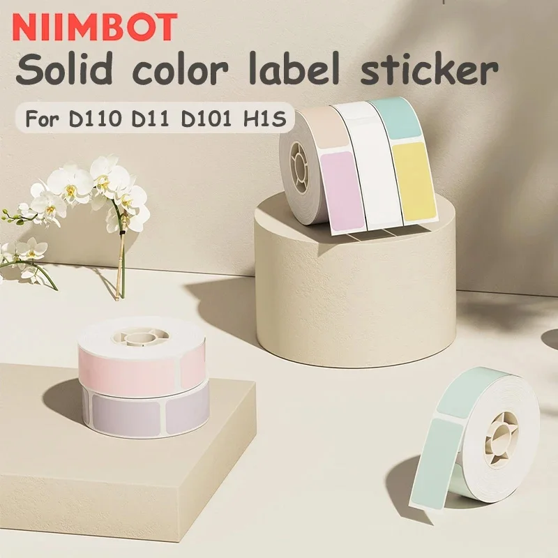 Niimbot D101 D11 D110 stiker warna Thermal Label Tag tahan air anti-minyak untuk Mini Portable Printer untuk ponsel